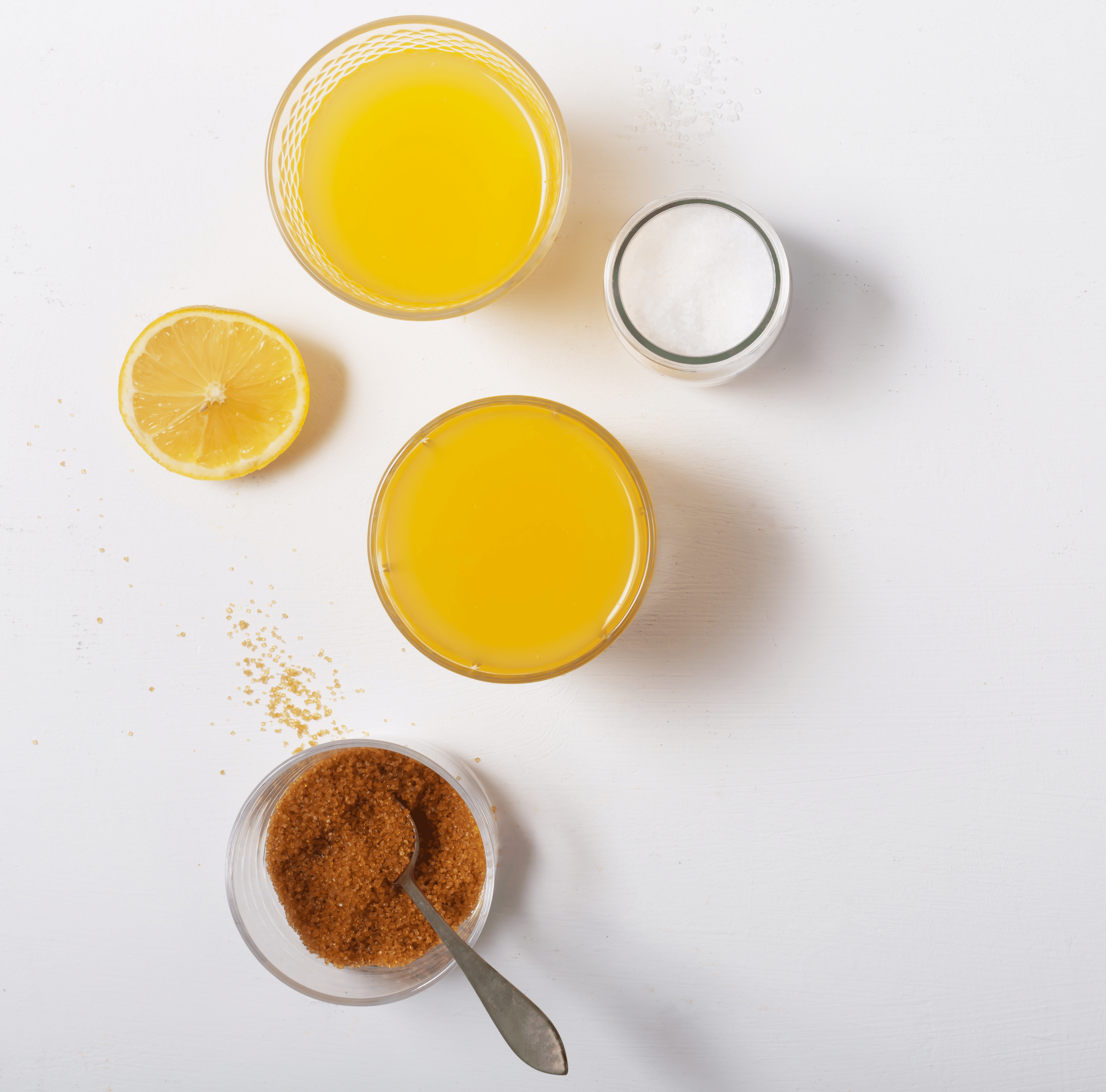 a selection of ingredients for a Homemade Electrolyte Drink Recipe