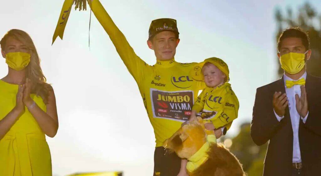 Jonas Vingegaard after winning the 2022 Tour de France