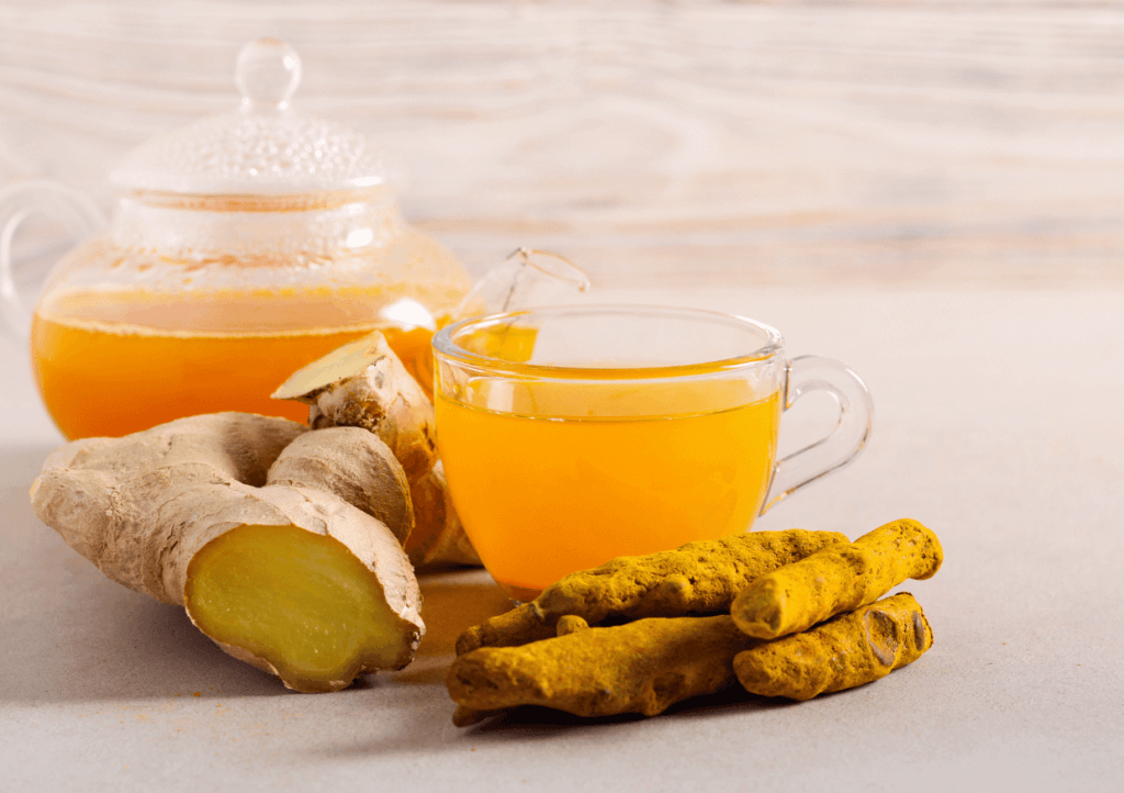 a ginger and turmeric tea