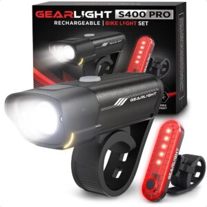GearLight S400 Rechargeable Bike Light Set
